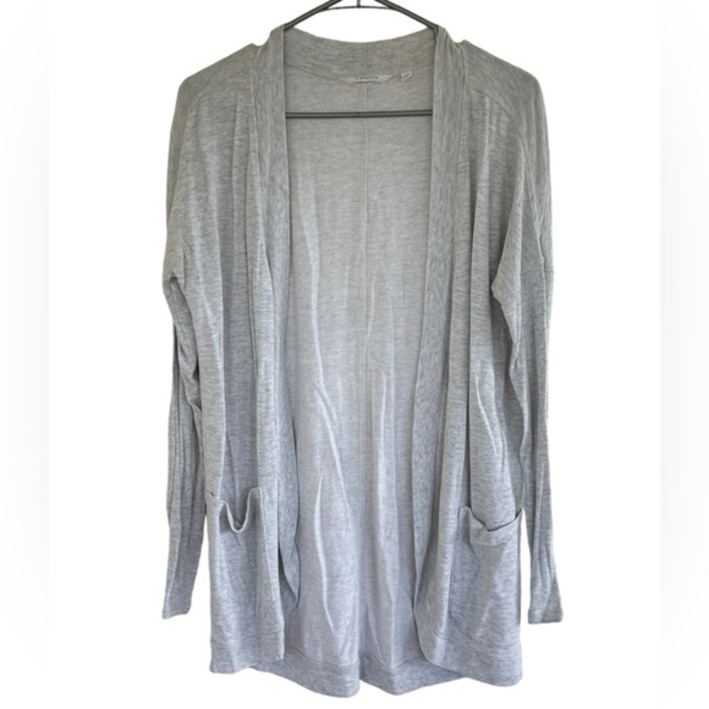 Athleta Women's Light Gray Lightweight Oversized Cardigan Sweater Size‎ XS